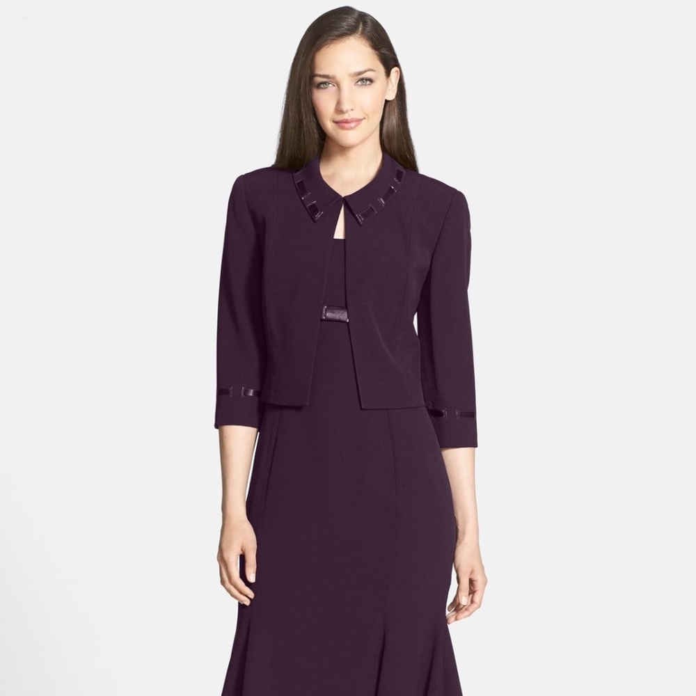 NEW! DAYMOR COUTURE  Satin-Backed Crepe Dress & Jacket